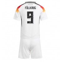 Nemecko Niclas Fullkrug #9 Domáci Detský futbalový dres ME 2024 Krátky Rukáv (+ trenírky)